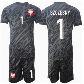 Polsko Wojciech Szczesny #1 Brankářské Dětské Venkovní dres komplet ME 2024 Krátký Rukáv (+ trenýrky)